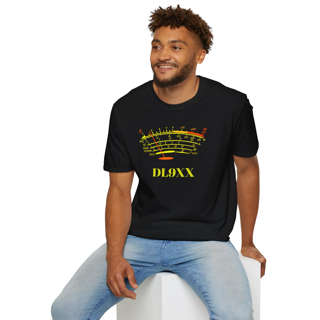 Custom Call Sign T-shirt with S-Meter design