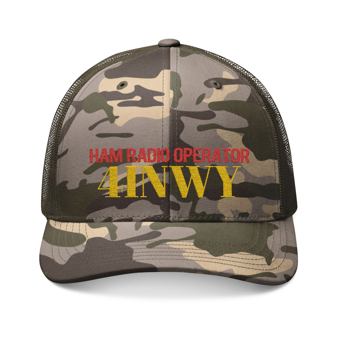 This custom embroidery ham radio cap brings effortless style and comfort to your casual look. Camouflage trucker hat makes a thoughtful gift for amateur radio operators, dads, mens, and grandpas. Personalize it with your unique call sign for a one-of-a-kind look. 