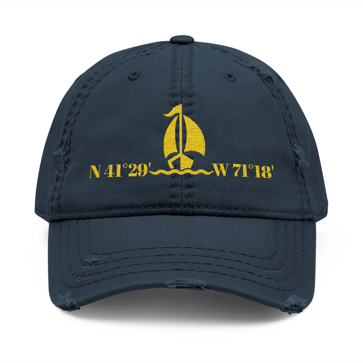 Sailing Hat – Custom Coordinates Embroidered Cap – Personalized Gift for Sailors