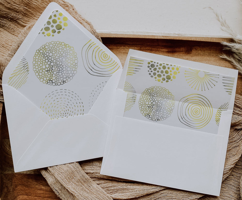 DIY envelope liner template with geometric gold foil finish –  in A1, A2, A6, A7 size Templates, perfect for weddings, showers, and events. Instant download.