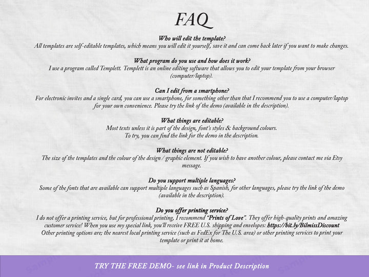 FAQ text on a white background with a purple banner at the bottom.