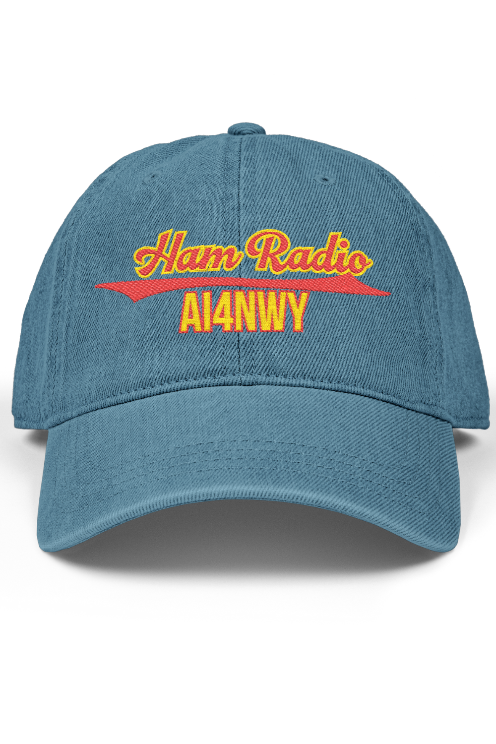 Custom Ham Radio Denim Cap – Personalized Embroidered Call Sign Hat for Amateur Radio Operators - Gift for Men