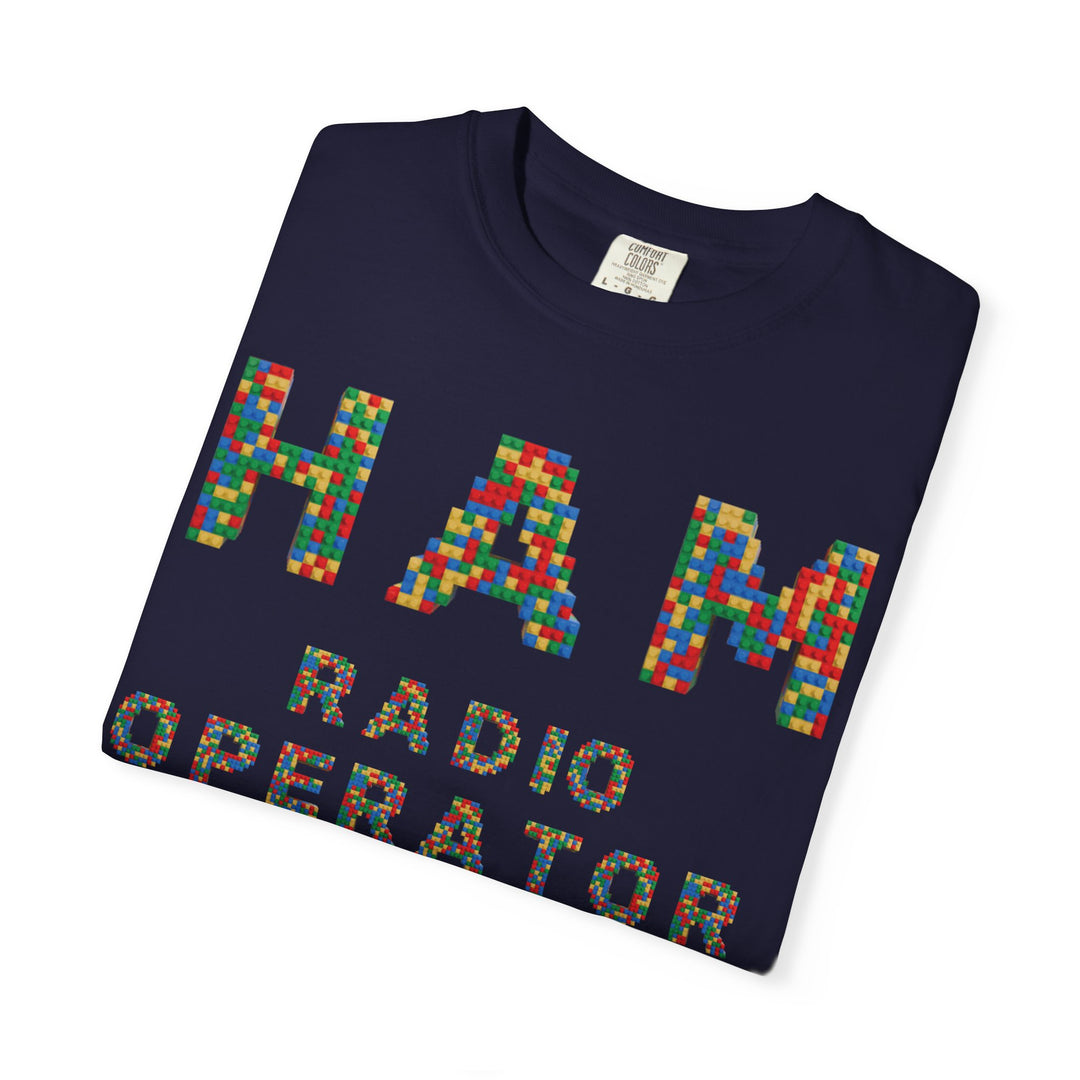 Ham radio gift shirt with colorful mosaic design for amateur radio operators and DXers