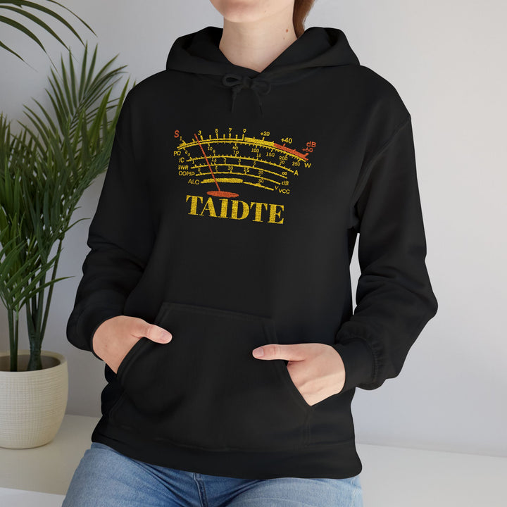 Ham Radio Hoodie Sweatshirt-with Embroidered S meter design and custom-callsign