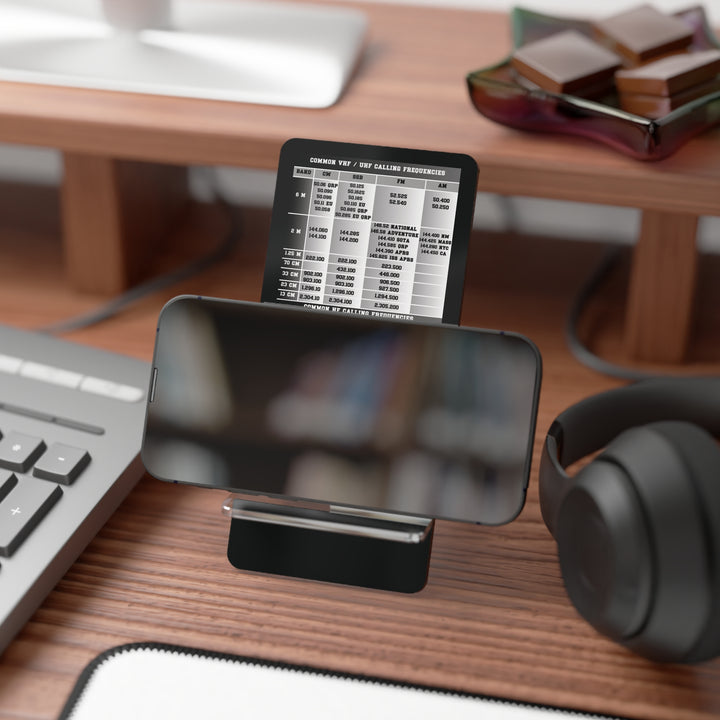Material: Hardboard stand with plastic leg, Two-piece construction, One-sided print,  Glossy finish, Perfect for your desk or nightstand.