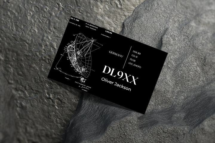 Ham radio QSL card template with call sign – instant download