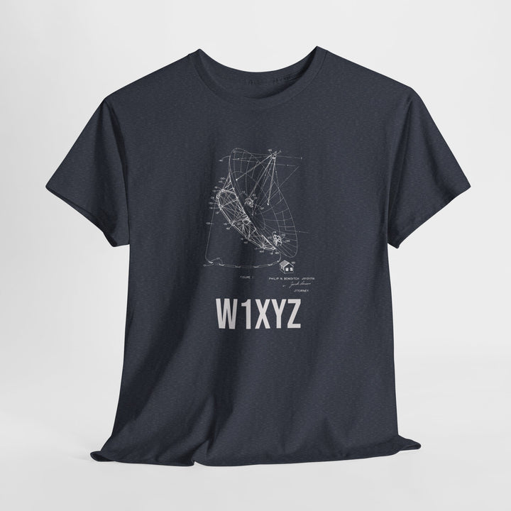 Ham radio t shirt custom call sign radio telescope design