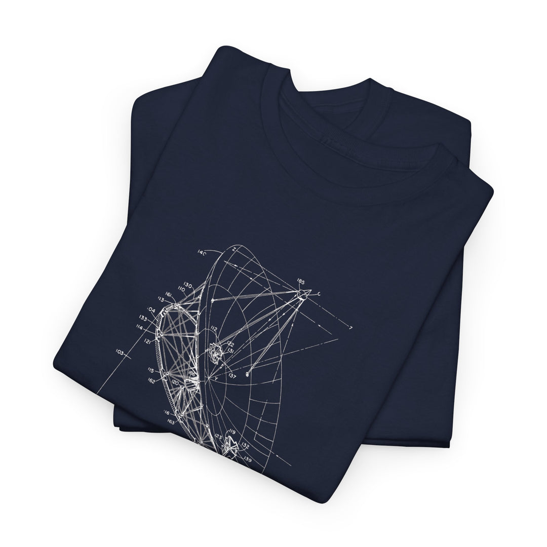 Ham radio t shirt custom call sign radio telescope design - navy-2