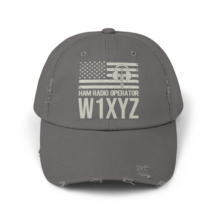 Ham Radio Cap - Callsign Antenna Hat - Gift for Men