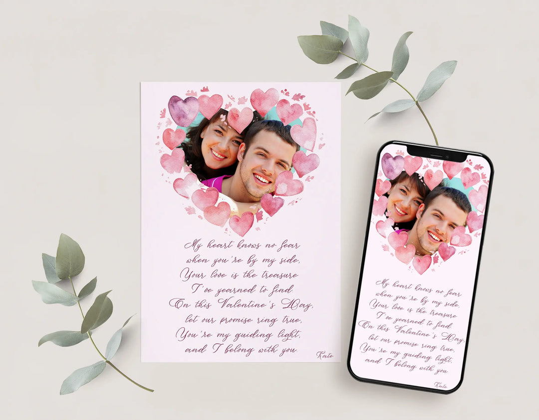 Personalized Valentine’s Day Card | Custom Photo E-Card | Mobile Evite