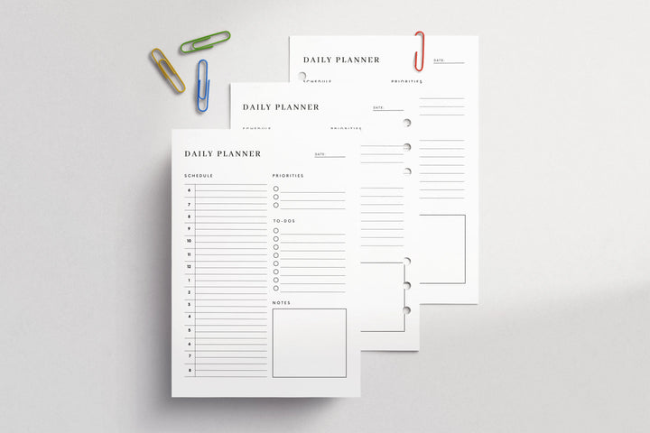 Daily Planner Cards | Simple & Minimalist Planner | Daily Schedule | To-Do List | A5 Size
