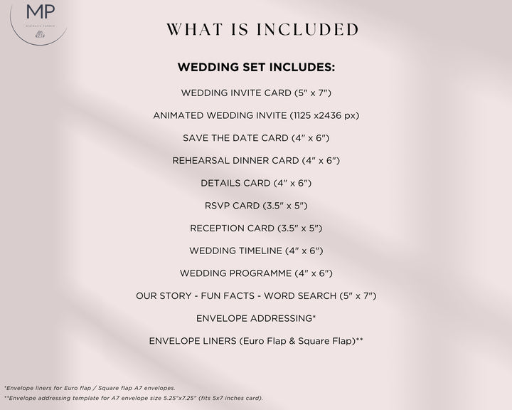 Burnt Orange Wedding Invitation Set | Minimalia Paperie Terracotta Canva Invite